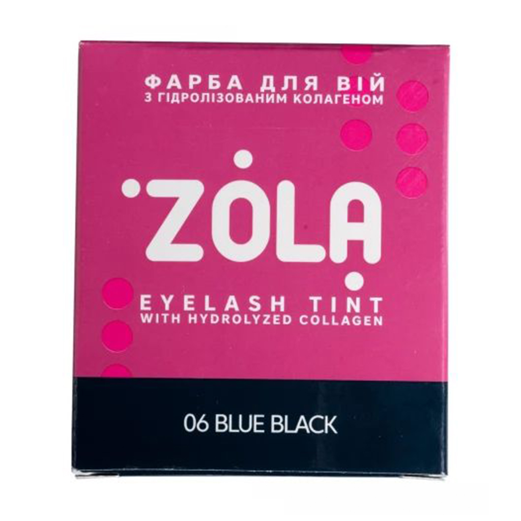 Уцінка! Набір для фарбування вій Zola Eyelash Tint (фарба 06 Blue Black, 5 мл + окислювач 3%, 5 мл)